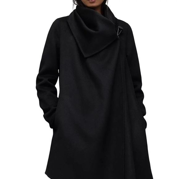 ALLSAINTS Monument Eve Waterfall Coat - Picture 1 of 7